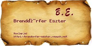 Brendörfer Eszter névjegykártya